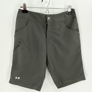 UNDER ARMOUR Womens Shorts Size 2 Performance Grey Lightweight Hiking Outdoor